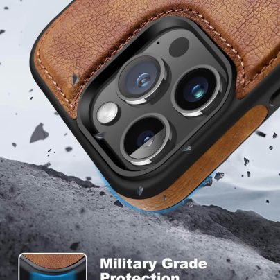 iPhone 16 Pro Leather Case With Kickstand