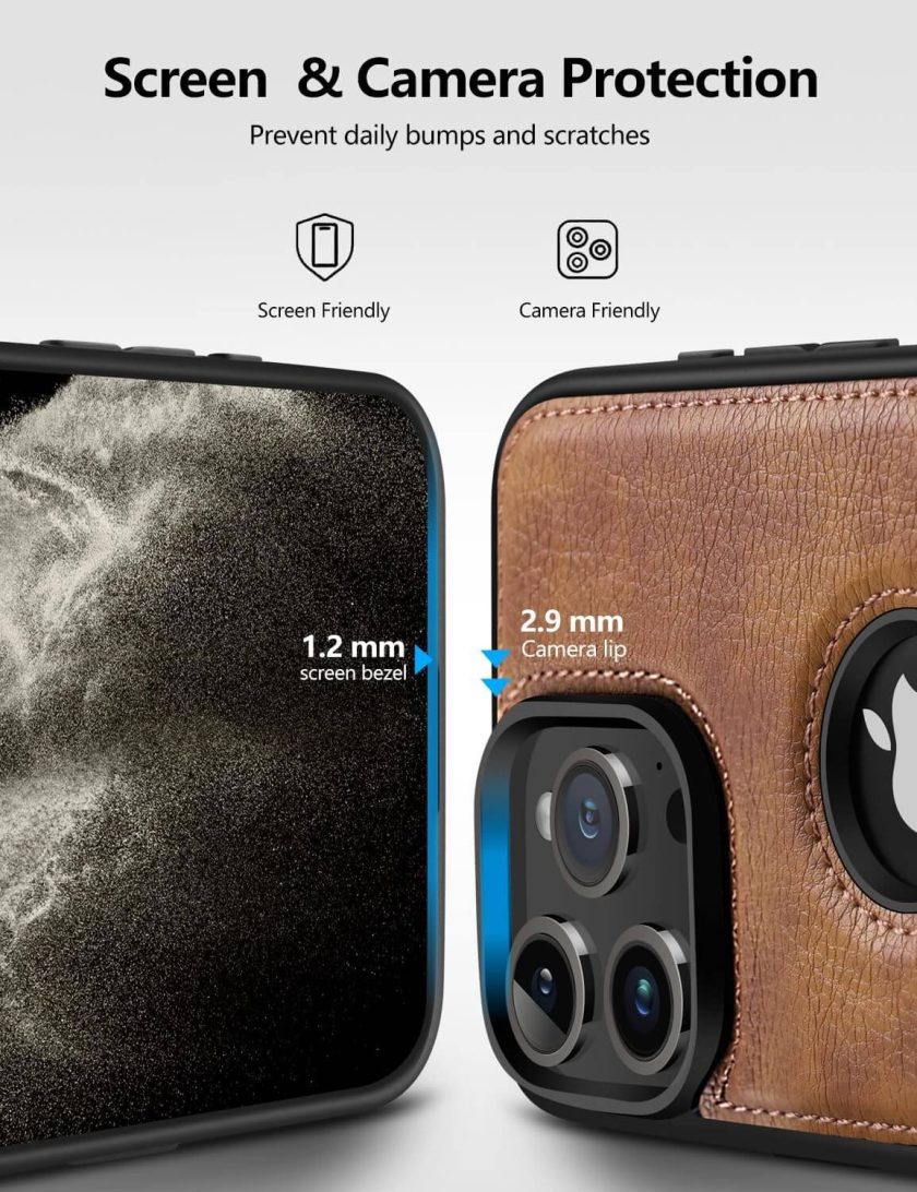 iPhone 16 Pro Leather Case With Kickstand