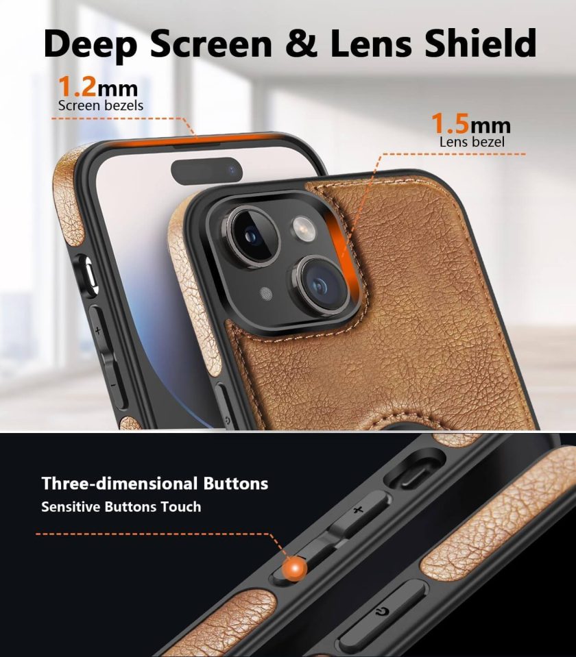 iPhone 13 Leather Case With Kickstand